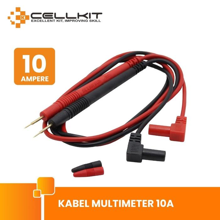 Gambar CELLKIT Kabel Multimeter Multitester Jarum Lancip 20A 10A - 10A dari CELLKIT Kota Surabaya Tokopedia