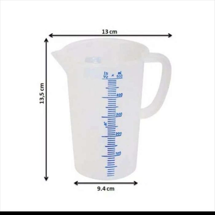 Gambar GREEN LEAF 1830 MEASURING CUP GELAS UKUR TAKAR PLASTIK 500ML 500 ML G - DENGAN BUBBLE dari Alatdapoerku undefined Tokopedia