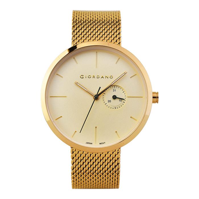 Gambar Jam Tangan Pria Giordano Metropolitan GD-1162-22 Men Champagne Dial Gold Mesh Strap [No Box] dari Machtwatch Indonesia undefined Tokopedia