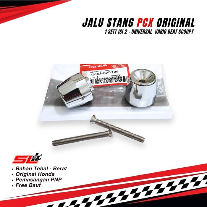 Gambar Jalu stang PCX universal NMAX AEROX VARIO BEAT SCOOPY - Jalu bandul stang pcx Motorcycle Besi Baut - JALU PCX ORI dari Skyline Garage_NEW undefined Tokopedia