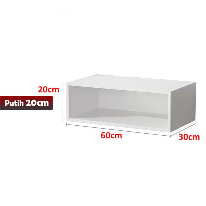 Gambar YOSINOGAWA - Tempat Buku atau Rak Penyimpanan Barang Bentuk Persegi Panjang - PUTIH 20CM dari YOSINOGAWA undefined Tokopedia