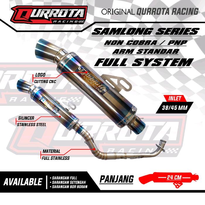 Gambar knalpot samlong bluemoon non kobra pas arm aerox nmax pcx vario beat original qurrota x draco Mesin Motorcycle - inlet 38 sarangan full, aerox new dari cheerfull racing undefined Tokopedia