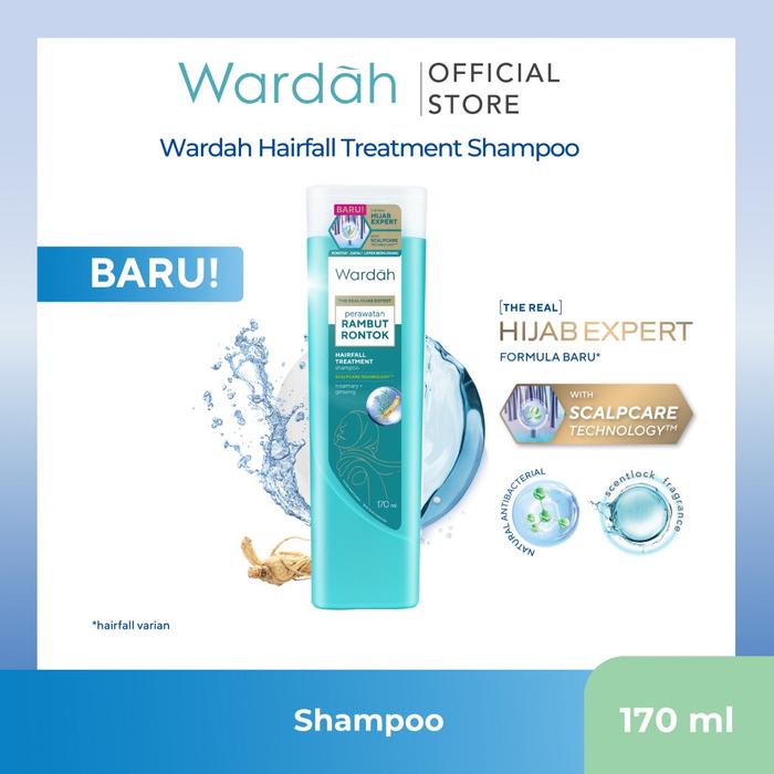 Gambar ENVIO - Wardah Shampoo Anti Dandruff / Hairfall Treatment 160ml - Shampo Anti Ketombe / Rambut Rontok - Hairfall Treatment, Wardah Shampoo 170ml dari Envio Store_NEW undefined Tokopedia