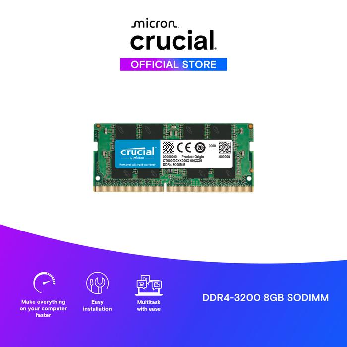 Ram 8gb Ddr4 3200 Sodimm Crucial 8gb 3200mhz Ram Crucial 8gb Ddr4