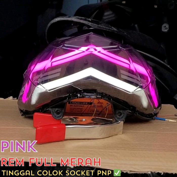 Gambar Stoplamp lazy vario led old twotone - pink dari starbekasi undefined Tokopedia