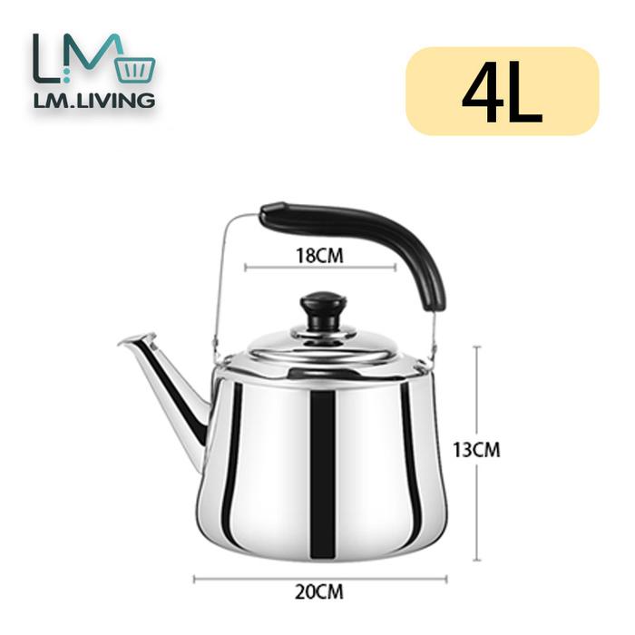 Gambar LM Ceret Teko Stainless Steel Bunyi Siul Anti Karat Ceret Bunyi Untuk Masak Air 4L 5L 6L 7L - 4L dari LM Living undefined Tokopedia