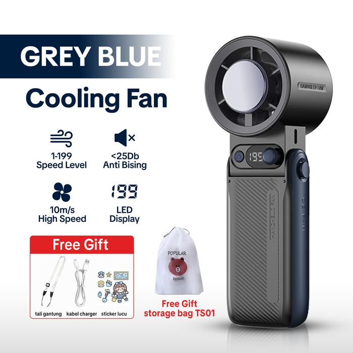 Gambar Skylumba FN68 Pro Mode Ice Cooling High Speed Turbo Portable Mini Fan 199 Level Kecepatan LED Battery Display Bisa Dilipat - Mode Ice Cooling FN68 Pro - Grey Blue dari Skylumba.id Kota Administrasi Jakarta Barat Tokopedia