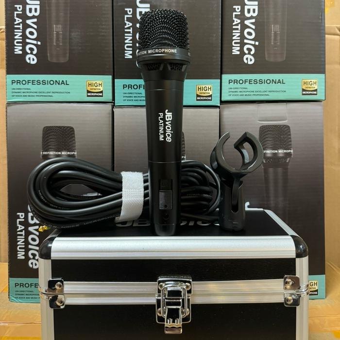 Gambar NEW MIC KABEL JB VOICE PLATINUM Profesional Microphone BAHAN BESI HIGH DEFINITION ORIGINAL FREE KOPER Hitam Merah - HITAM dari Good Seller undefined Tokopedia