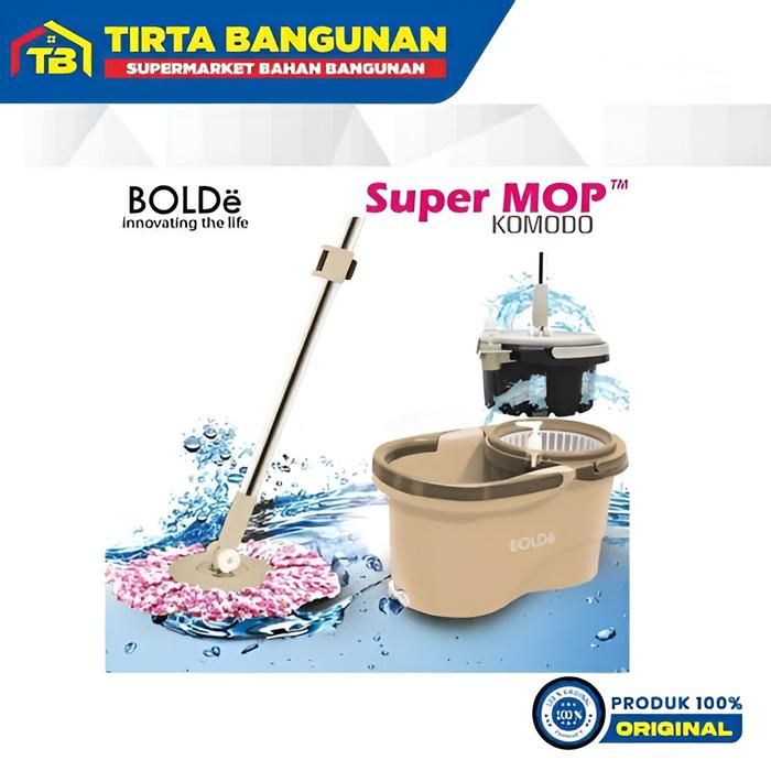 Gambar BOLDE SUPER MOP KOMODO/ ALAT PEL BOLDE ORIGINAL Kain Lantai Microfiber Pembersih dari Tirta Bangunan undefined Tokopedia
