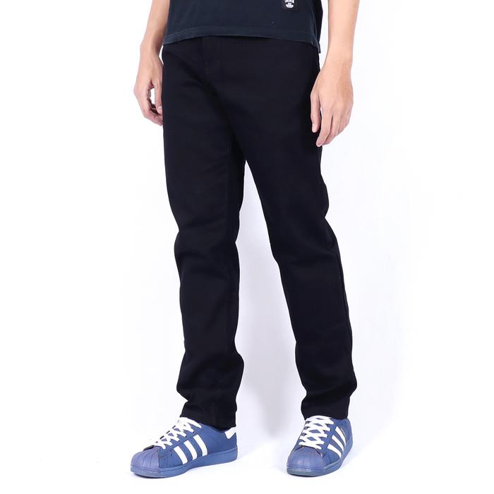 Gambar LINKSWEAR Celana Jeans Celana Panjang Denim Pria Black Slim Fit Saku Tempel Saku Bobok Hitam Stretch Chino Cowok - Saku Bobok, 36 dari Linkswear undefined Tokopedia