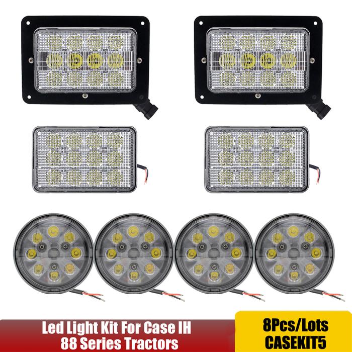 Gambar Complete Case IH 88 Series LED Light Kit x8Pcs/Lots 12V 24V Led Front Hood Lower Cab Mid Mount and Rear Fender Work Lights dari Gaimina undefined Tokopedia