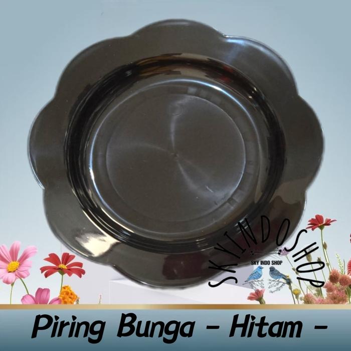 Gambar Piring Makan Bunga Plastik Berkualitas Termurah ( 12 Pcs ) - Hitam dari Sky Indo Shop 888 undefined Tokopedia