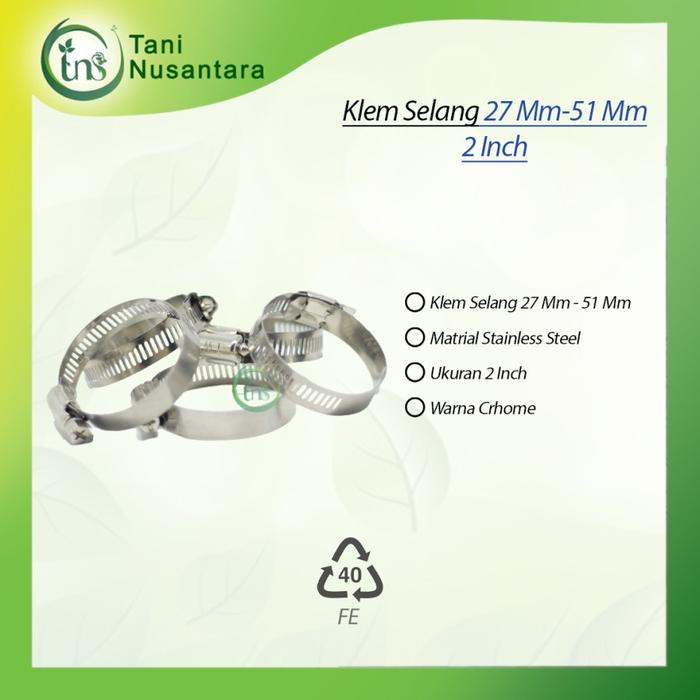 Gambar Clamp Klem Selang Ukuran 2 Inch (27 - 51 mm) dari Tani Nusantara undefined Tokopedia
