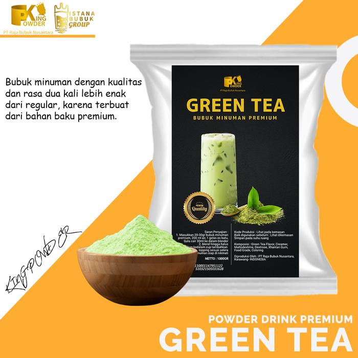 Gambar Bubuk Green Tea Premium, Premium Powder Green Tea - green tea premium , 1000gr dari Istana Bubuk Kab. Karawang Tokopedia