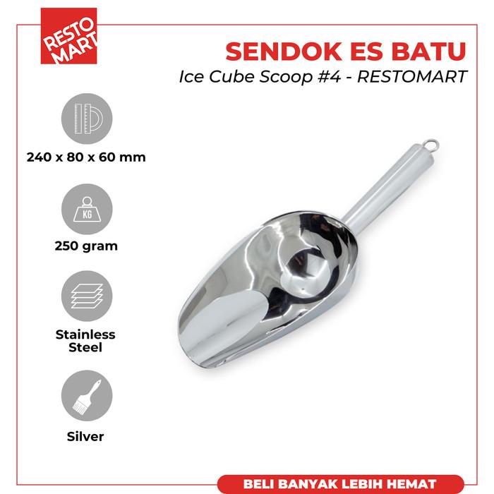 Gambar Sendok Es Batu / Ice Cube Scoop #4 RESTOMART Stainless (2716047) (F12) dari Restomart Kitchen Solution undefined Tokopedia