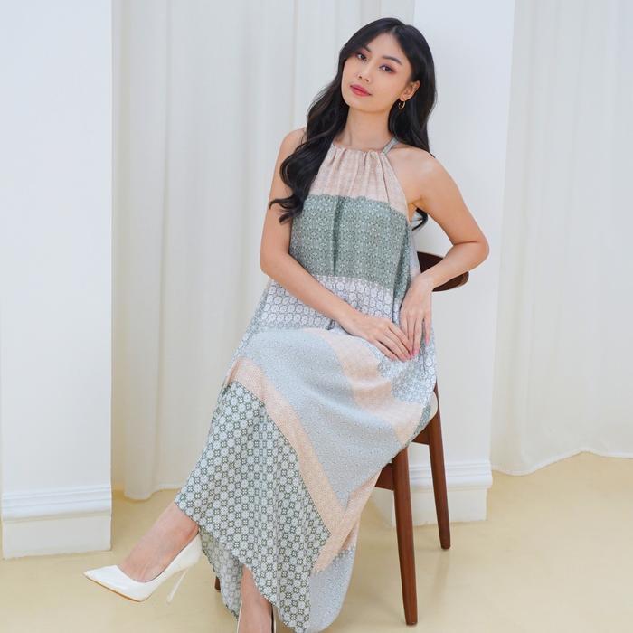 Gambar Sleeveless Midi Dress Pantai Rayon Wanita Korean Style Sleeveless Kekinian Casual - Raya dari Angelfashion.Luxe undefined Tokopedia