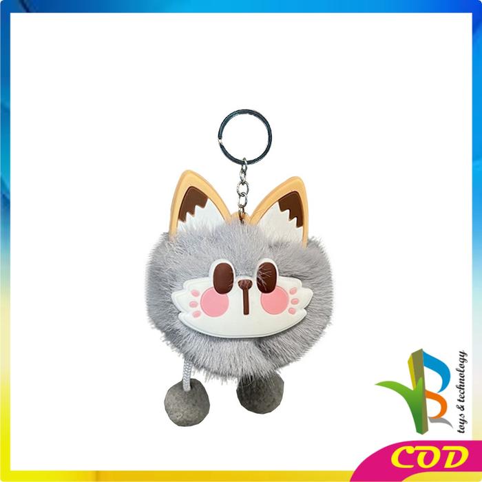 Gambar [COD] RB C1333 Gantungan Kunci Boneka Bulu Motif Kucing Fluffy - ABU dari RB TOYS AND TECHNOLOGY undefined Tokopedia