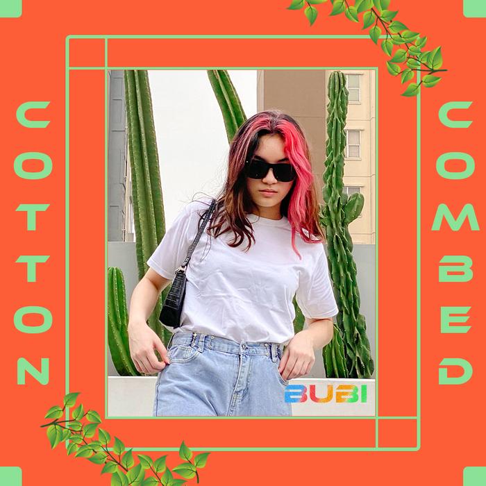 Gambar KAOS POLOS 100% COTTON COMBED 20S | KATUN TEBAL - MENYERAP KERINGAT - WHITE, S dari BUBI MINIMALIST STYLE undefined Tokopedia
