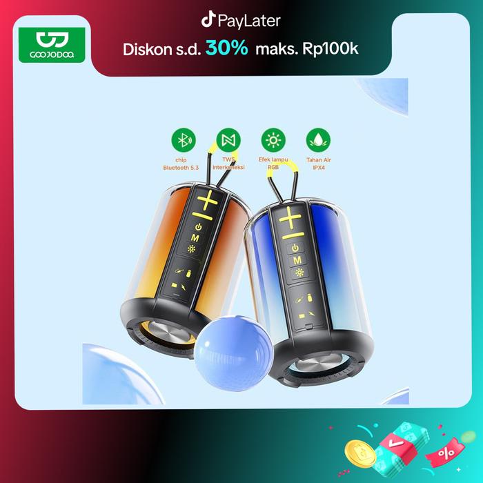 Gambar GOOJODOQ Bluetooth Speaker 5.3 RGB Waterproof IPX4 1800mAH Portable - Garansi Resmi dari GOOJODOQ.SHOP undefined Tokopedia
