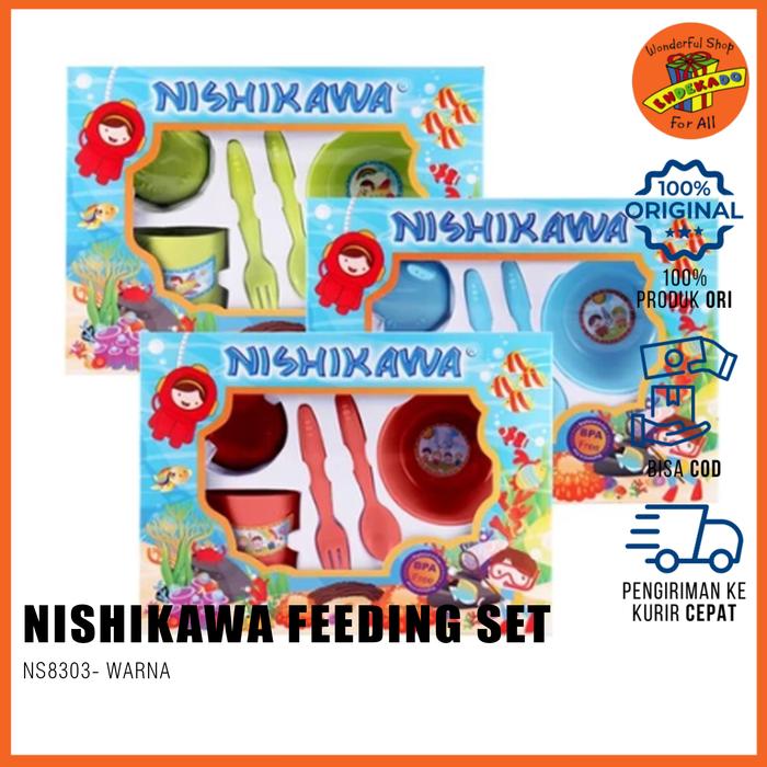 Gambar Feeding Set NISHIKAWA 8303 - Gift Set Peralatan Makan Bayi - Hampers dari Toko Endekado Makassar undefined Tokopedia