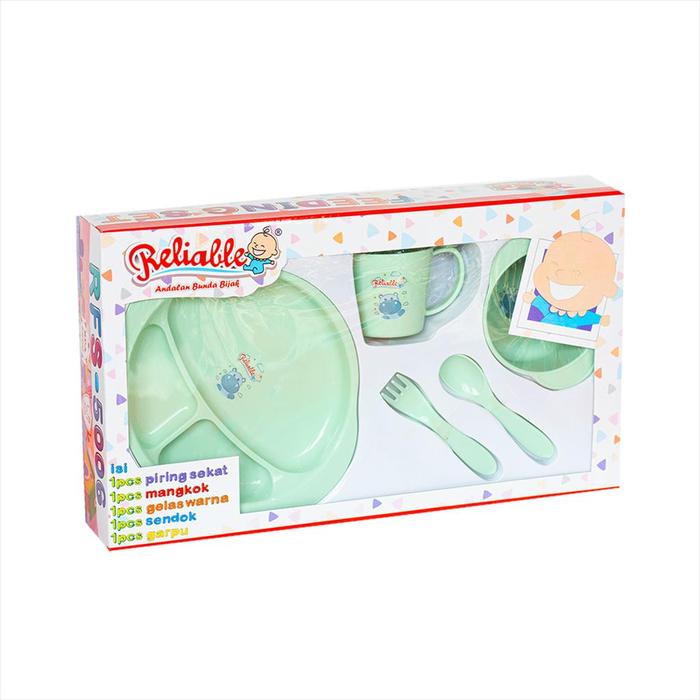 Gambar Reliable Feeding Set Bayi Tempat Makan Minum Bayi Box Besar - 5006 - Olive dari ReIiable Baby undefined Tokopedia