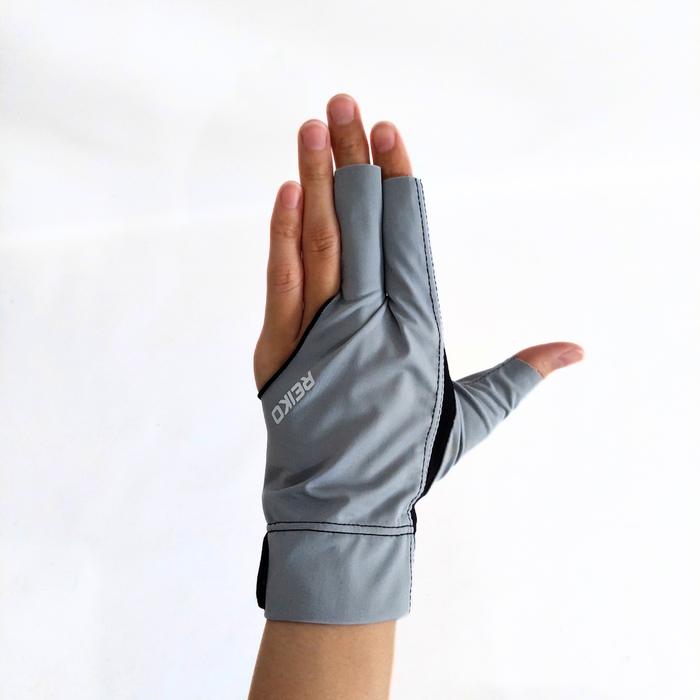 Gambar Sarung Tangan Billiard Perekat REIKO Bilyar Bilyard Gloves Premium Velcro Premium Halus Hitam Abu Navy - Abu-abu dari Reiko Store undefined Tokopedia