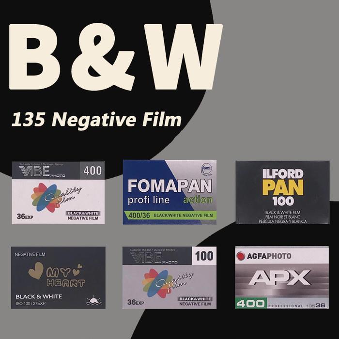 Jual Rolls VIBE/ILFORD/AGFA/FOMAPAN Black &Amp; White 135 35mm