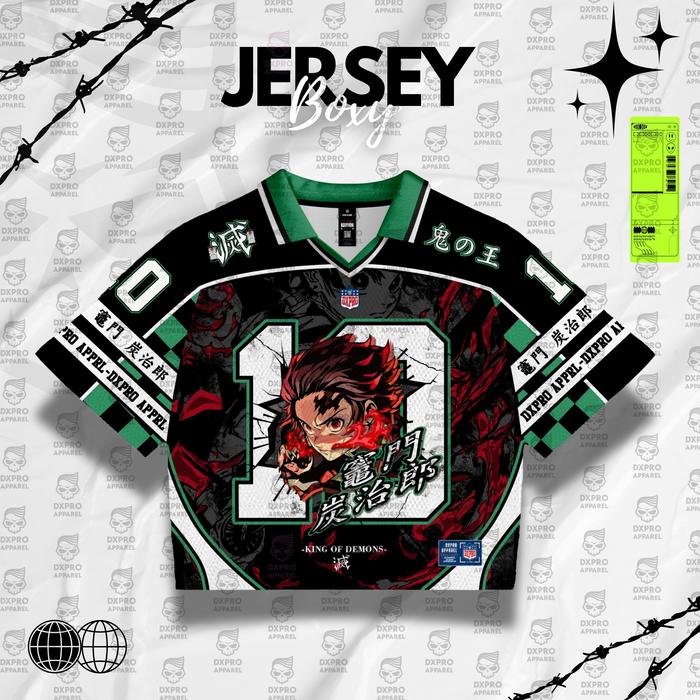 Gambar DXPRO Jersey Boxy Kerah Anime Demon Slayer Series – Bahan Dryfit UV Premium Unisex Limited Edition VT - 10 TANJIRO, S dari Dxpro Apparel undefined Tokopedia
