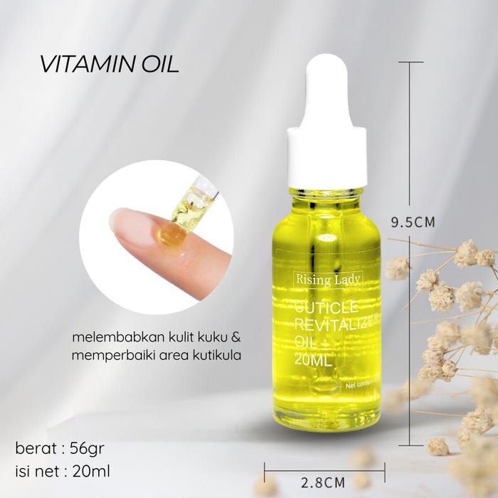 Gambar Rising Lady 20ml Vitamin Oil Kutikula Kuku/Cuticle Softener Pelunak Kutikula Kuku/Minyak Perawatan Pelembut Kuku - VITAMIN OIL 20ML dari RisingLady NailGel undefined Tokopedia