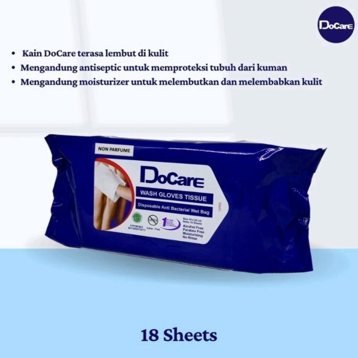 Gambar New Docare Wash Glove Tissue Washlap Tisu Disposable Lap Badan 18S Do Care High Quality - 4 Sheets dari IJMstoree undefined Tokopedia