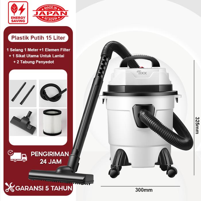 Gambar 【Promo Guncang】 Tixx Vacuum Cleaner 18L  3in1 Vakum/Air Hisap/Blower Sedot Debu Basah Kering Vacum Blower Wet Dry Penyedot Debu Merah Stainless vacum  cleaner deerma  vacuum vacum - 15L Putih Standar dari Tixx official ID undefined Tokopedia
