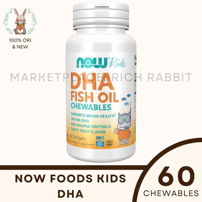 Gambar NOW FOODS KIDS CHEWABLES DHA 100 MG SUPPLEMENT OTAK VITAMIN ANAK OMEGA 3 MINYAK IKAN NOWFOOD dari mainshoping undefined Tokopedia