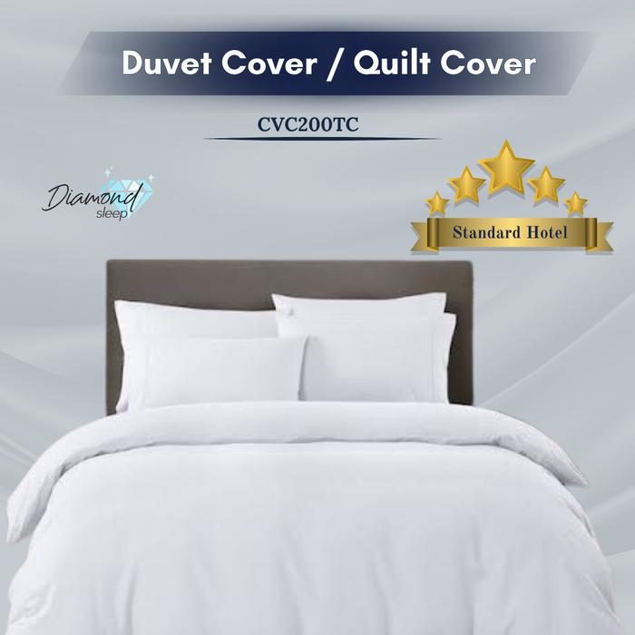 DUVET COVER QUILT COVER Hotel 100% Cotton Dobby Stripe 3cm CVC 144TC,  Single 180x230