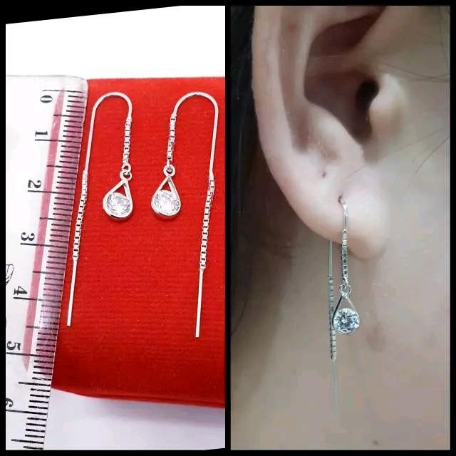 Gambar Anting Tusuk Perak 925 Asli At123 dari VELLIN SILVER undefined Tokopedia