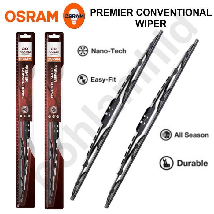 Gambar WIPER MOBIL New OSRAM Premier Conventional 2Pcs kn-kr Adaptor Kaca - 20 dan 16 dari yarsta undefined Tokopedia
