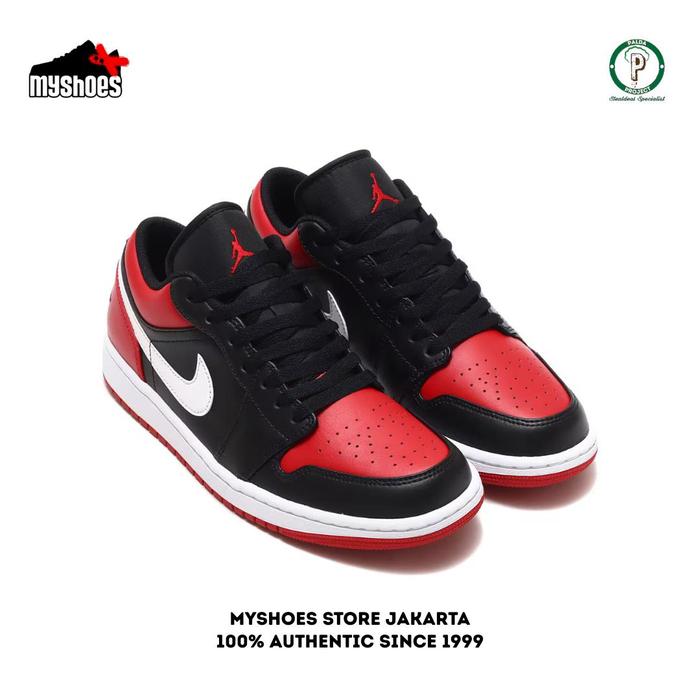 Gambar Sepatu Sneakers Pria Nike Air Jordan 1 Low Alternate Bred Toe 100% Authentic - 553558 066 - 10 / 44 dari Myshoes1999 undefined Tokopedia