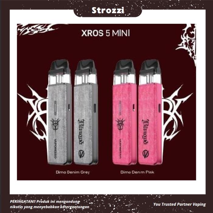 Gambar VAPORESSO NEW XROS 5 MINI X BIMO PD BUNDLING POD KIT 1500MAH AUTHENTIC 100% - Bimo Denim Grey dari STROZZI88 undefined Tokopedia