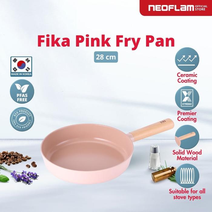 Gambar Neoflam Fika Pink - Panci Wajan Teflon Set Anti Gores & Ceramic Coating - Fry Pan 28 cm dari Neohaus Indonesia undefined Tokopedia