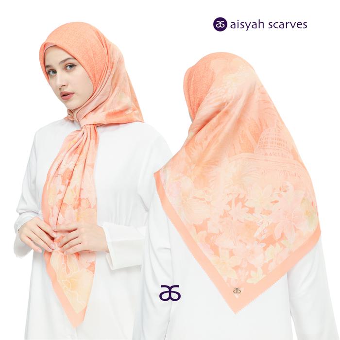 Gambar AISYAH SCARVES Jilbab Printing Segiempat Voal Ultrafine 120 Aqsa Series - Sunset dari Aisyah Scarves Official undefined Tokopedia