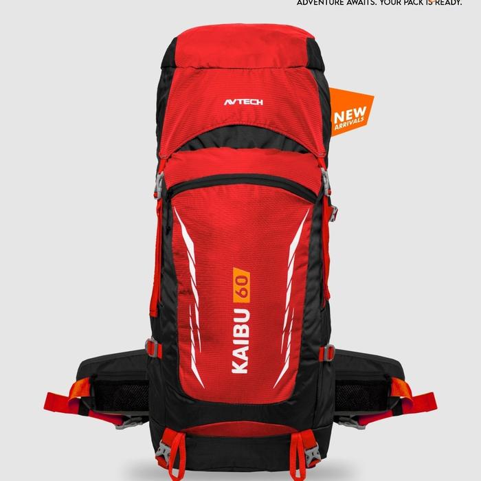 Gambar AVTECH - Tas Ransel Carrier Keril Gunung Backpack Hiking Camping Outdoor 60 Liter - KAIBU 60 - Merah dari Avtech Adventure Technology undefined Tokopedia