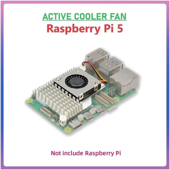 Gambar SILVER Active Cooler Fan for Raspberry Pi 5 Integrated with Heatsink dari badank Electronic undefined Tokopedia
