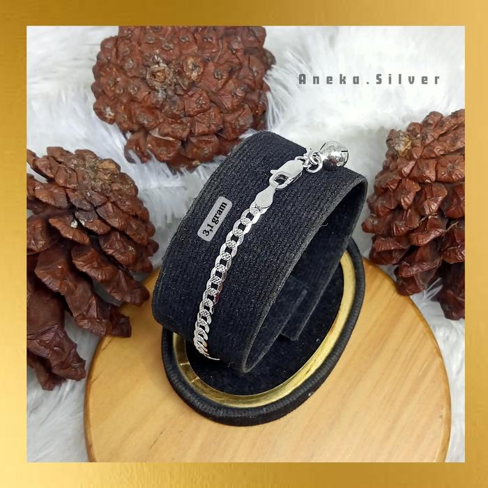 Gambar Gelang Sisik Naga Silver Perak 925 - Model Terbaru - 3.1gram dari Aneka Silver undefined Tokopedia