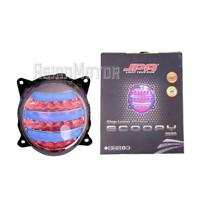 Gambar Lampu Stop LED New Scoopy 2021-2024 JPA/ StopLamp New Scoopy 2021-2024 - Biru dari Asian Motor_NEW undefined Tokopedia