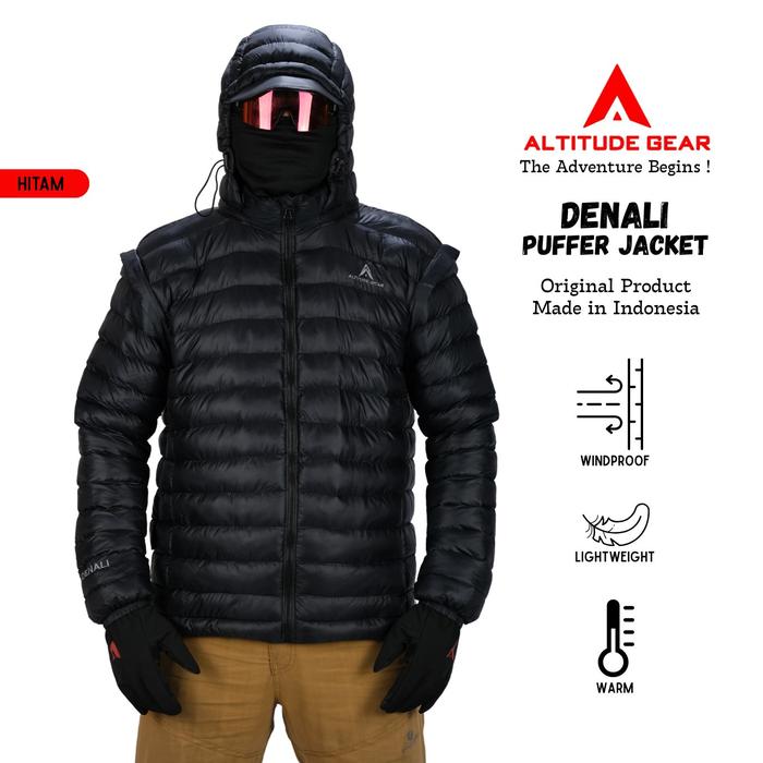 Gambar Altitude Gear Denali Jaket Gunung Pria Wanita Multifungsi Gelembung Dacron Synthetic Quick Dry jaket  untuk musim dingin Sport - Hitam, M dari Altitude Gear undefined Tokopedia