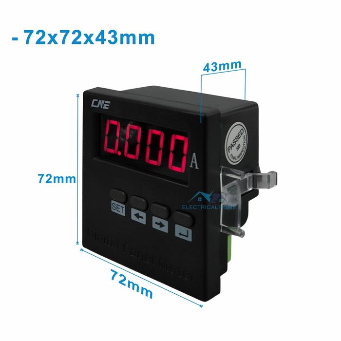 Gambar Ampere Meter Digital 72x72mm/96x96mm 1 Phase Current Meter 1 Baris Indikator - 72x72mm dari ELECTRICAL HOME Kota Surabaya Tokopedia