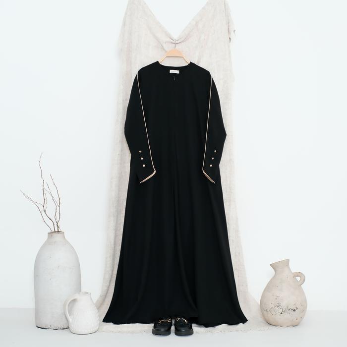 Gambar KUPNAD Abaya Polos Premium Spesial Umroh dan Haji - Hanania Abaya Black - Black, L dari Kupnad_NEW undefined Tokopedia