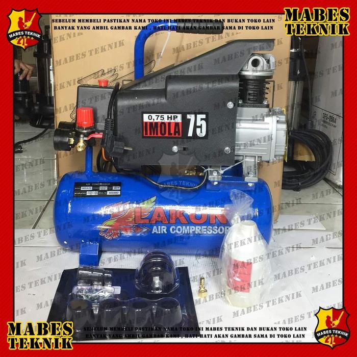 Gambar LAKONI IMOLA 75 - KOMPRESOR ANGIN LISTRIK - 0,75HP - 3/4PK - TANKI 10L - KOMPRESOR SAJA dari MABESTEKNIK undefined Tokopedia