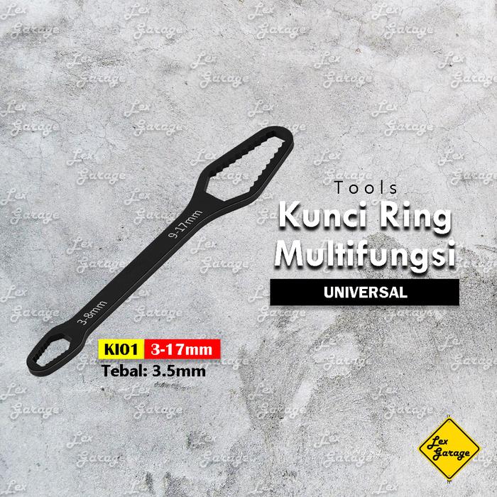 Gambar Kunci Ring Pas Set Universal Double Head Wrench Adjustable - KI01 3-17mm dari Lex Garage undefined Tokopedia