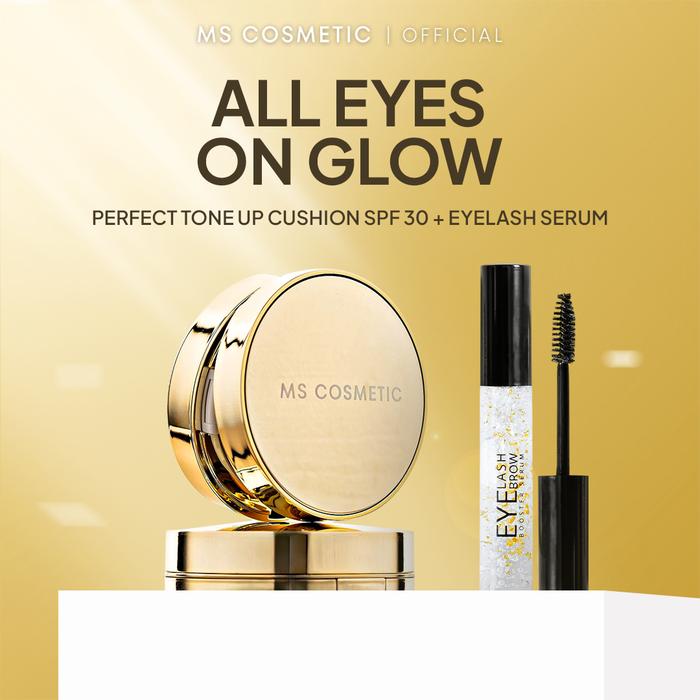 Gambar Ms Cosmetic All Eyes on Glow - Perfect Tone Up Cushion SPF 30 + Eyelash Serum - Beige  dari mscosmeticofficial undefined Tokopedia