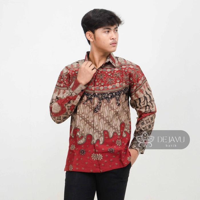 Gambar KEMEJA BATIK ADIPATI BAHAN PREMIUM LAPIS FURING dari BATIK DEJAVU. undefined Tokopedia